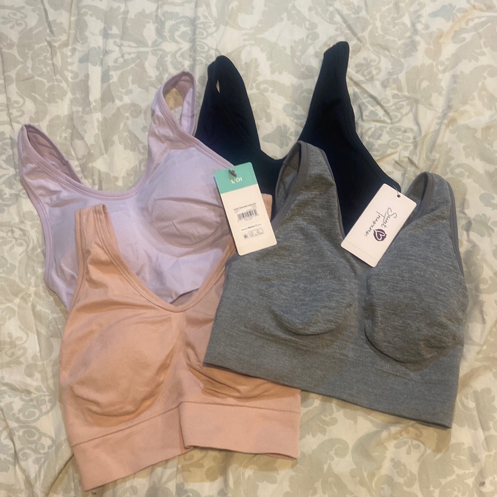 4 size small secret treasures pull on bralettes